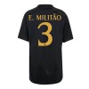 Original Trikotsatz Real Madrid E. Militao 3 Ausweichtrikot 2023-24 Für Kinder